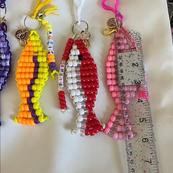Colorful Beaded Keychains Set - Picture 2 of 4